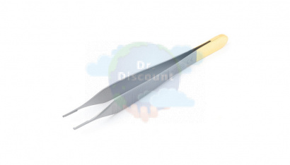 Пинцет Micro-Adson, 1x2-зубый, с ТС вставками, длина 12 см