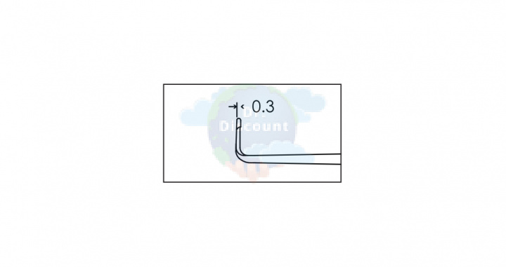 Микронож для удаления опухоли, кончик острый 90 град., общ. длина 185 мм