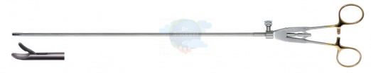 Иглодержатель с аксиальной кольцевой ручкой с храповым механизмом, выпуклый/вогнутый, 33 см