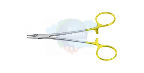 Иглодержатель хирургический Hegar-Baumgartner, прямой, с перекрестной насечкой, с ТС вставками, длина 14 см