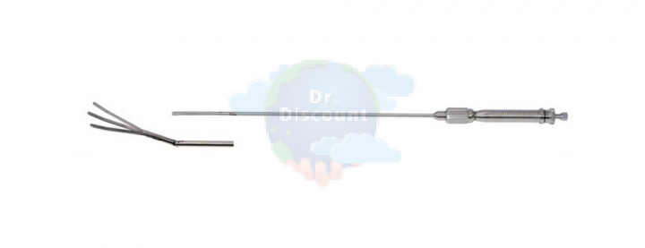 Веерный ретрактор для печени, три лепестка, диаметр 5 мм, длина 34 см